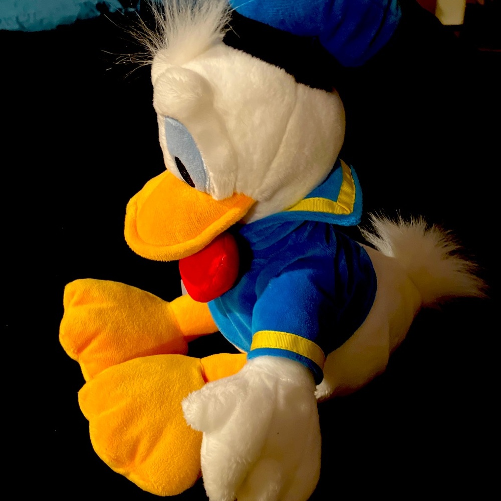 Disney store Donald Duck plush. Has never been played with
